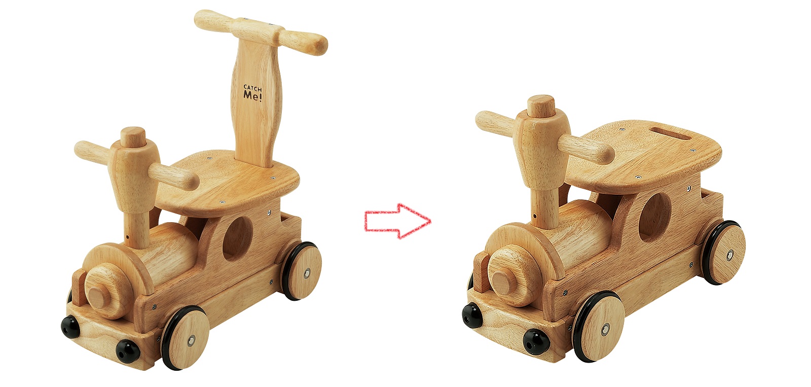 野中製作所 木's 乗用ポッポ 子供 乗り物 乗用玩具 手押し車